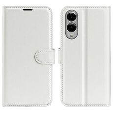 Per Samsung Galaxy S25 Edge 5G Custodia per telefono in pelle con texture Litchi orizzontale con supporto (bianco)