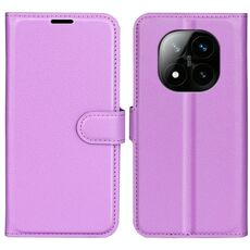 Per Xiaomi Redmi Note 14 Pro+ Custodia per telefono in pelle con texture Litchi orizzontale con supporto (viola)