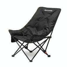 Naturehike Outdoor Sedia da campeggio con schienale alto pieghevole Moon Lounge Chair (nero)