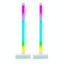 Ajazz ABL190 Pickup Supporto per cuffie con luce ambientale RGB Luci musicali da tavolo (bianco)