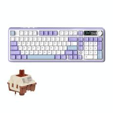 Tastiera meccanica Ajazz AK980 2.4G/BT/cablata Tri-mode con schermo 98 tasti Tastiera da gioco wireless RGB, stile: Maillard Axis Purple