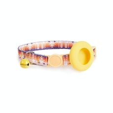 Per Airtag Tracker Custodia protettiva Collare per gatti Localizzatore GPS Custodia protettiva con campanello (Orange Storm)