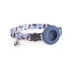 Per Airtag Tracker Custodia protettiva Collare per gatti Localizzatore GPS Custodia protettiva con campanello (Black Night Beach)