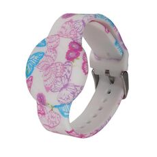 Per AirTag Locator Kids Cinturino impermeabile per orologio Dispositivo anti-smarrimento Custodia protettiva stampata in silicone, Stile: Iris