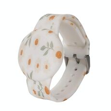 Per AirTag Locator Kids Cinturino impermeabile per orologio Dispositivo anti-smarrimento Custodia protettiva stampata in silicone, Stile: Piccolo fiore