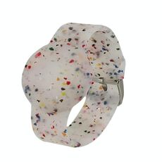 Per AirTag Locator Kids Cinturino impermeabile per orologio Dispositivo anti-smarrimento Custodia protettiva stampata in silicone, Stile: Fiore trasparente