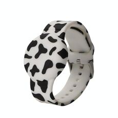 Per AirTag Locator Kids Cinturino impermeabile per orologio Dispositivo anti-smarrimento Custodia protettiva stampata in silicone, Stile: stampa mucca