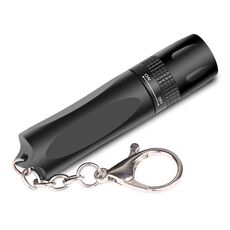 Piccola torcia portatile a LED con portachiavi (nero)