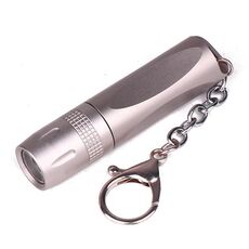 Piccola torcia portatile a LED con portachiavi (grigio)