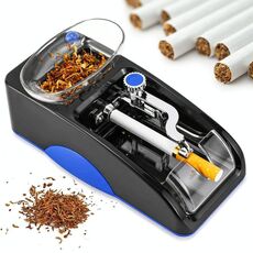 Macchina automatica per arrotolare sigarette elettriche, iniettore per sigarette, diametro: 6,5 mm, spina di alimentazione: spina USA (blu)