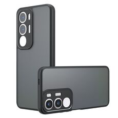 Per vivo Y29 5G / Y19s 4G Armor Precise Hole PC Hybrid TPU Custodia per telefono (nero satinato)