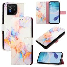 Per Asus ROG Phone 9 / 9 Pro PT003 Custodia in pelle con motivo in marmo (Galaxy Marble White)