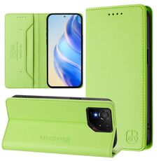 Per ASUS ROG Phone 9 / 9 Pro RC01 Custodia per telefono in pelle RFID con ventosa magnetica a doppia piega (verde erba)