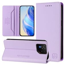 Per ASUS ROG Phone 9 / 9 Pro RC01 Custodia per telefono in pelle RFID con ventosa magnetica a doppia piega (viola chiaro)