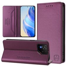Per ASUS ROG Phone 9 / 9 Pro RC01 Custodia per telefono in pelle RFID con ventosa magnetica a doppia piega (viola)