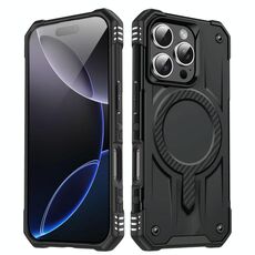 Per iPhone 16 Pro Max Straship MagSafe TPU Hybrid PC Phone Case (Nero)