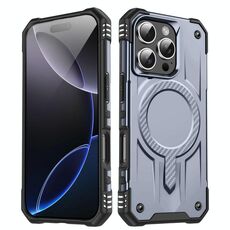 Per iPhone 16 Pro Max Straship MagSafe TPU Hybrid PC Phone Case (grigio)