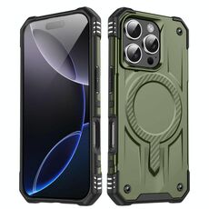 Per iPhone 16 Pro Max Straship MagSafe TPU Hybrid PC Phone Case (verde militare)