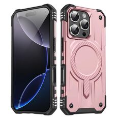 Per iPhone 16 Pro Max Straship MagSafe TPU Hybrid PC Phone Case (oro rosa)