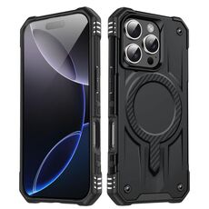 Per iPhone 16 Pro Straship MagSafe TPU Hybrid PC Phone Case (Nero)