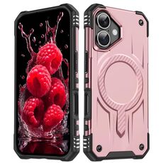 Per iPhone 16 Plus Straship MagSafe TPU Hybrid PC Phone Case (oro rosa)