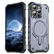 Per iPhone 15 Pro Max Straship MagSafe TPU Hybrid PC Phone Case (grigio)