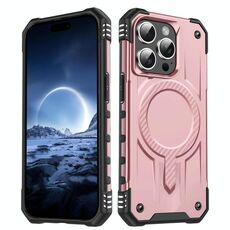 Per iPhone 15 Pro Max Straship MagSafe TPU Hybrid PC Phone Case (oro rosa)