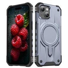Per iPhone 15 Plus Straship MagSafe TPU Hybrid PC Phone Case (grigio)