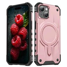 Per iPhone 14/13 Straship MagSafe TPU Hybrid PC Phone Case (oro rosa)