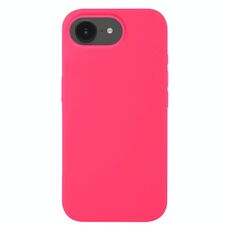 Per iPhone 16e Custodia in silicone liquido per telefono (rosa brillante)