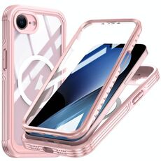 Per iPhone 16e Custodia per telefono MagSafe in vetro temperato RedPepper (rosa)