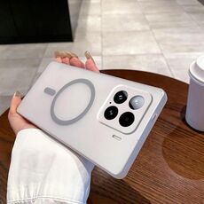 Per Xiaomi 15 Fine Hole Ice Fog MagSafe PC Phone Case (grigio titanio)