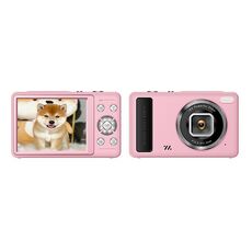 DC15 2,4 pollici 18X Zoom digitale Fotocamera 4K HD Video 64MP Riprese (Rosa)