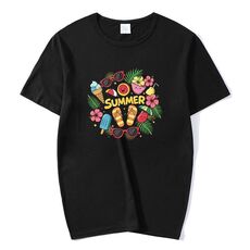 Maglietta estiva a maniche corte in modal con scollo tondo e stampa su richiesta, taglia: XXXXXL (nero)