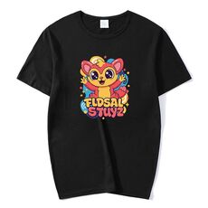 Maglietta a maniche corte in modal con scollo rotondo stampato con elfo rosso, stampa su richiesta, taglia: XXXL (nero)