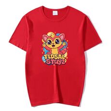 Maglietta a maniche corte in modal con scollo rotondo stampato elfo rosso, stampa su richiesta, taglia: XXXXL (rosso)