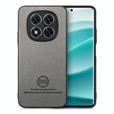 Per Redmi Note 14 Pro+ 5G Twill Tessuto Pelle Custodia Posteriore per Telefono (Grigio)