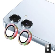 Per Samsung Galaxy A06 ENKAY Hat-Prince 9H Obiettivo della fotocamera posteriore Pellicola in vetro temperato in lega di alluminio glitterata (colorata)