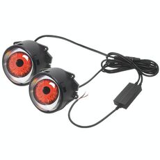 Modifica della luce a LED per occhi demoniaci da 3 pollici per auto e moto (23 modalità con lente per due)