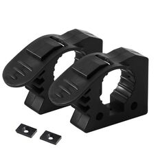 2 pezzi Clip di fissaggio per pala con morsetto in gomma a sgancio rapido per veicoli fuoristrada Fibbia di montaggio per portapacchi (nero)