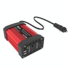Gurxun Dual USB + Dual Type-C Charging Port Modified Square Wave Car Inverter, specifiche: DC12V a AC110V doppia spina USA
