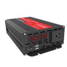 Gurxun 1500W Dual USB Fast Charger Dual Display Digitale Inverter a onda sinusoidale pura, specifiche: spina USA da 12 V a 110 V