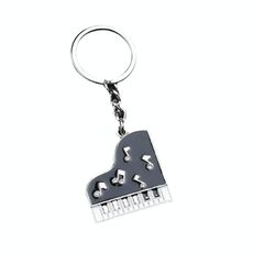 Portachiavi in ​​metallo con ciondolo a forma di pianoforte con colla gocciolante a forma di diamante