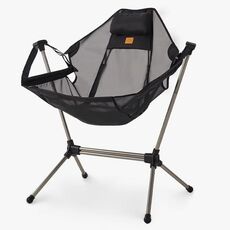 Naturehike Sedia a dondolo pieghevole per esterni Sedia reclinabile portatile Sedia a dondolo per il tempo libero Campeggio Picnic (maglia nera)