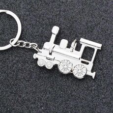 Ciondolo portachiavi in ​​metallo a forma di locomotiva