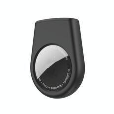 Per AirTag Tracker Custodia in silicone con spille di sicurezza Supporto portatile nascosto per anziani e bambini (nero)