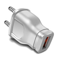 Caricabatterie per smartphone con porta USB singola da 1A e 5W (spina UE bianca)