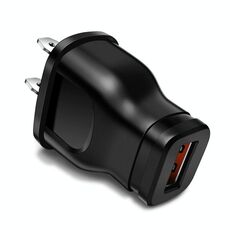 Caricabatterie per smartphone con porta USB singola da 1A e 5W (spina USA nera)