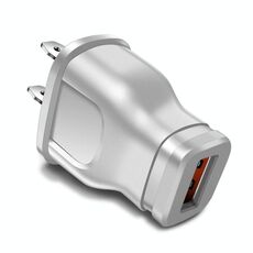 Caricabatterie per smartphone con porta USB singola da 1A e 5W (spina USA bianca)