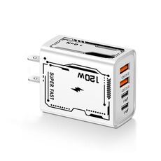 Caricabatterie per cellulare multiporta 2A 2 USB+2 PD Type-C (spina USA bianca)